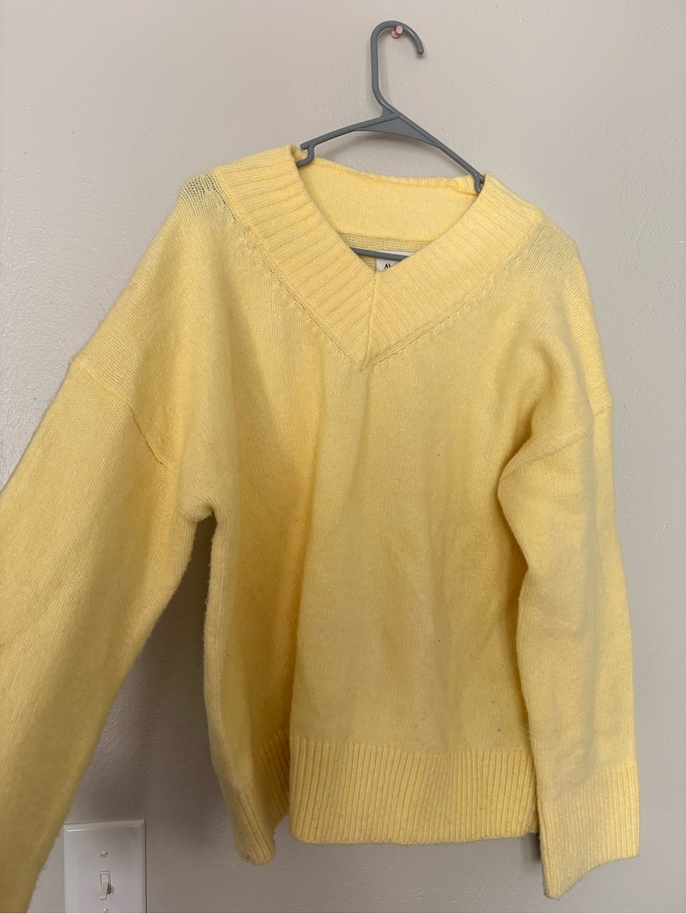 Abercrombie & Fitch- Yellow V-Neck Women's Sweater